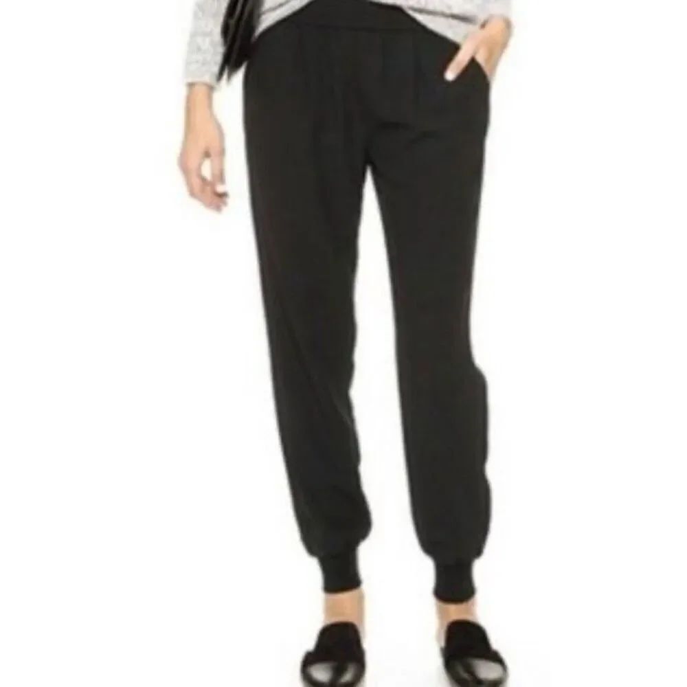 Joie black pull on jogger pants size large